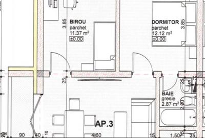 Apartament 3 camere, 2 bai, decomandat Calea Moldovei la - 17