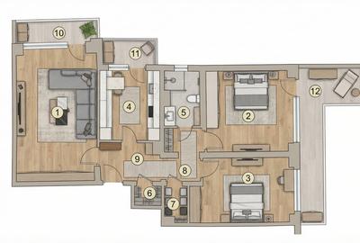 Apartament 3 Camere Aleea Sinaia - Doamna Ghica - 16