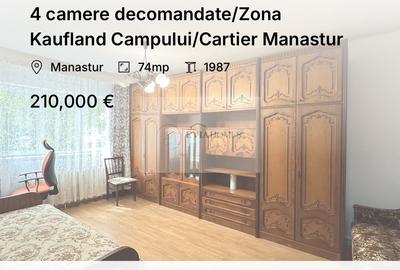 Apartament cu 4 camere decomandat, mobilat în Mănăștur - 11
