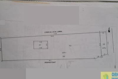 Teren de 2817 mp, în Lumina