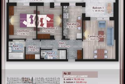 Apartament cu 3 camere decomandat în Theodor Pallady - 2