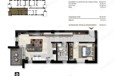 Apartament cu 2 camere decomandat în Central - 6