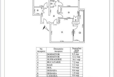Apartament cu 3 camere in Micro 18 - 19