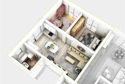 Apartament cu 3 camere nedecomandat în Periferie - 4