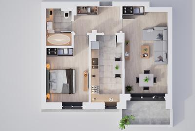 Apartament 2 camere, bloc nou, construcție solidă, parcari subterane și boxe - 4