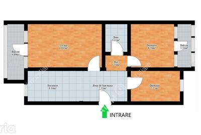 Apartament cu 3 camere decomandat, mobilat în Sud - 9
