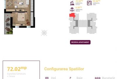 Apartament cu 2 camere decomandat în Floreasca
