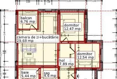 Apartament cu 3 camere decomandat în Central