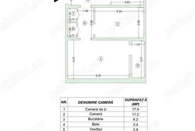 Apartament cu 2 camere decomandat în Teiul Doamnei