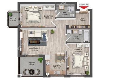 Apartament cu 3 camere decomandat în Aeroport - 7