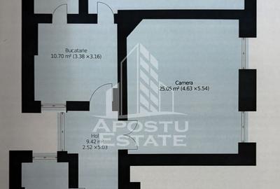 Apartament cu 2 camere decomandat, mobilat în Ultracentral