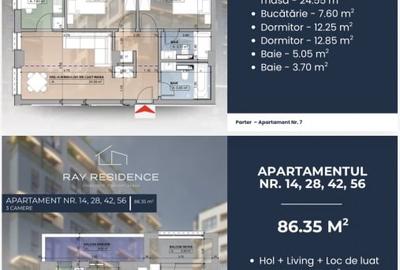 Apartament cu 3 camere decomandat în Cornitoiu - 2