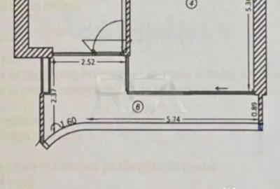 Apartament cu 2 camere semidecomandat în Central