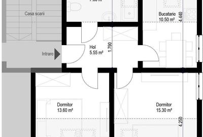 Apartament cu 2 camere decomandat în Dosu Bricii - 1
