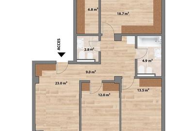 Apartament cu 4 camere în Miroslava - 7