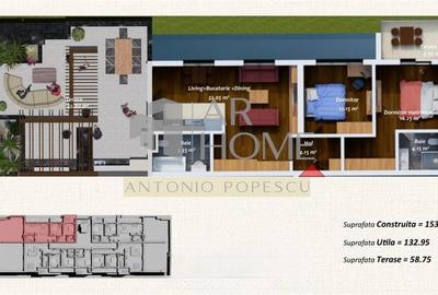 Penthouse 3 camere, constructie noua, in Ploiesti, zona Nord/ Kaufland - 14