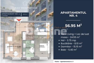 Apartament cu 2 camere decomandat în Cornitoiu - 4