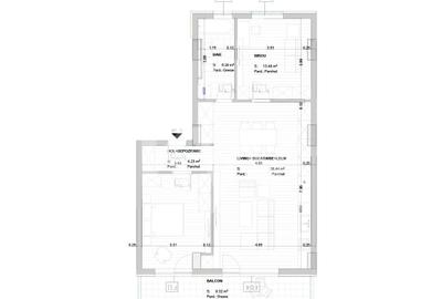 Apartament cu 3 camere decomandat în Dârste - 12