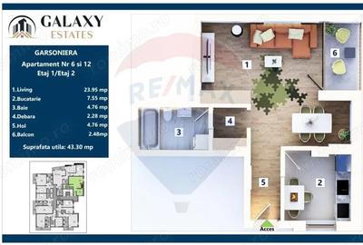 Apartament cu 3 camere decomandat în Tractorul - 13