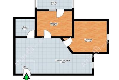 Apartament cu 3 camere decomandat, mobilat în Aeroport - 4