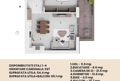 VoG Dealea Noua - Decebal apartament 2 camere bloc nou - 10