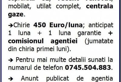 Tomis Nord, 2 camere, decomandat, mobilat, inchirieri Constanta - 8