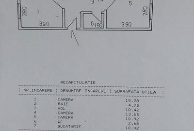 Apartament cu 3 camere decomandat în Uiești - 7