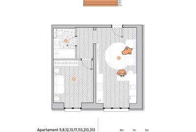 Apartamente 2 Camere tip Studio de la Dezvoltator / Melchisedec Residence - 5