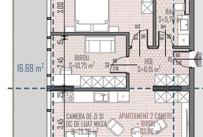 Apartament cu 3 camere semidecomandat în Central - 4