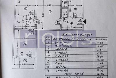 Apartament cu 3 camere semidecomandat în Ozana