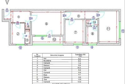 Apartament cu 3 camere semidecomandat în Central - 1