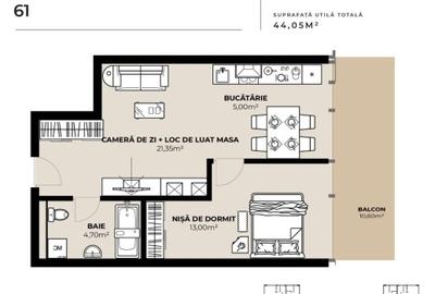Apartament cu 2 camere în Dâmbul Rotund