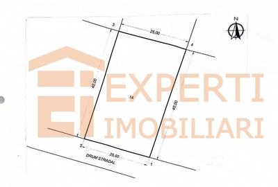 Teren Construcții intravilan de 1000 mp, în Nord-Vest