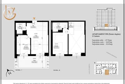 Apartament tip duplex cu 2 camere, finalizat, deosebit, cu multa lumina naturala - 2