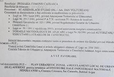 Vand teren curti-constructii, Cateasca, la drumul judetean, 65000 mp - 2