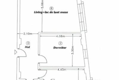 Apartament cu 3 camere semidecomandat în Central