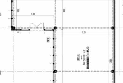Spatiu birouri 215 mp, vitrina 15 m, cartier Romanesti, zona - 5