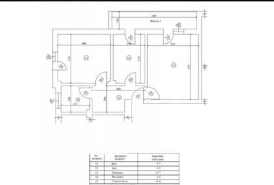 Apartament cu 2 camere decomandat în Central