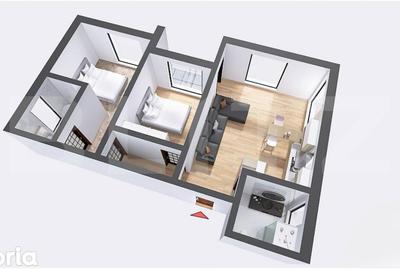Apartament cu 3 camere decomandat în Central - 2