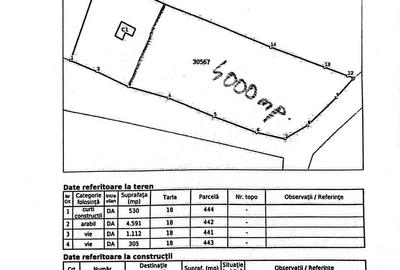 Teren de 4000 mp, în Pardina - 4