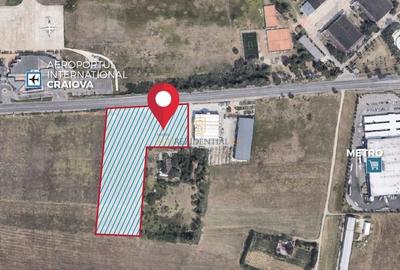 Teren 8.200 mp, Aeroportul International Craiova, deschidere la E574 - 2