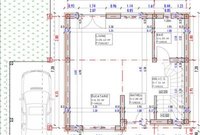 Casa individuala 109 mp utili, 400 mp teren, semifinisata, z - 6