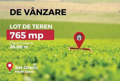 Teren intravilan 765 mp, pretabil rezidential Com. Frumusani, Jud. Calarasi,