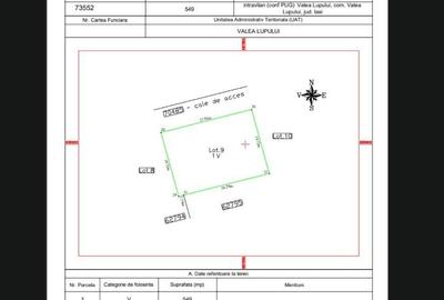 Teren de 549 mp, în Valea Lupului - 2