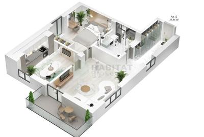 Apartament cu 2 camere decomandat în Exterior Vest - 9