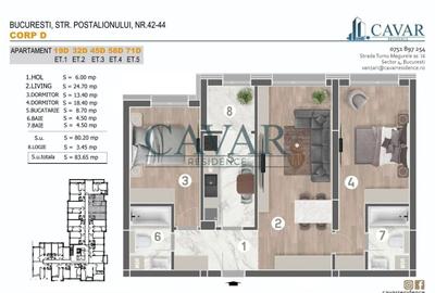 Apartament cu 3 camere în Brâncoveanu - 9