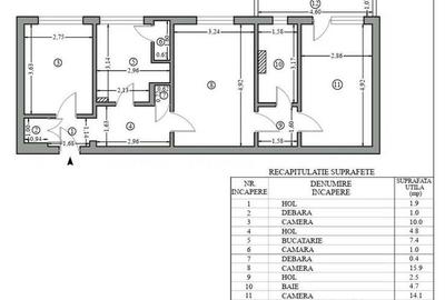 Apartament cu 3 camere semidecomandat în Hipodrom - 2