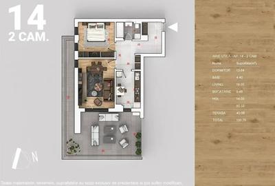 2 camere, TERASA, TVA inclus, complet mobilat/utilat -Theodor Pallady - 5