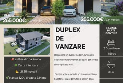 Duplex modern Dumbravi?a - Str. Kepler - 121 mp utili, teren 420 324 mp - Direct proprietar - 6