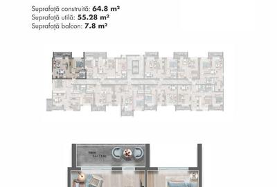 Apartament cu 2 camere în Central - 9